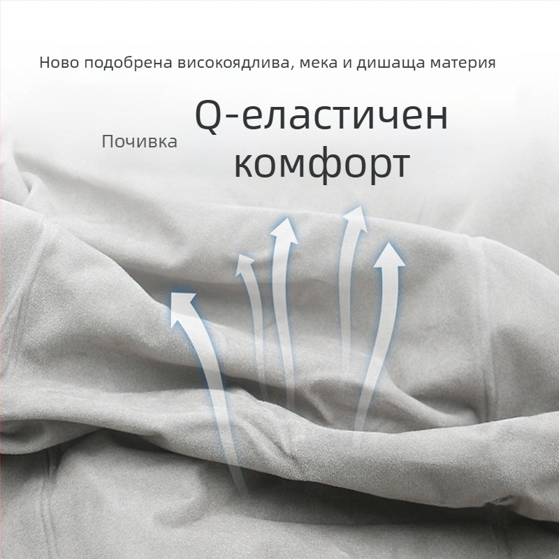 Надуваема лумбална възглавничка за пътуване, преносима подпора за гръб със PVC флокирано покритие и PVC пълнеж, подходяща за самолет и високоскоростен влак