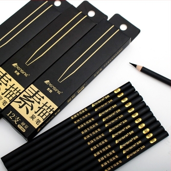 Peng Sheng набор въглени моливи – дървен корпус, в кутия, съдържа меки, средни и твърди въглени моливи