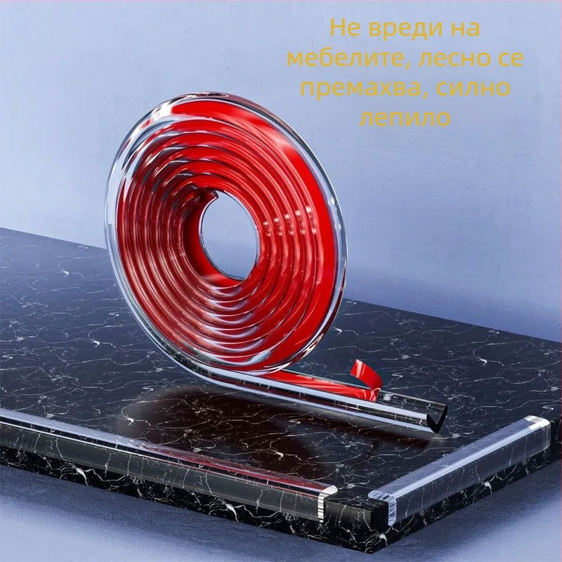 L-образен детски прозрачен предпазител за ръб на маса, мек PVC, против удар, 233 бр в опаковка