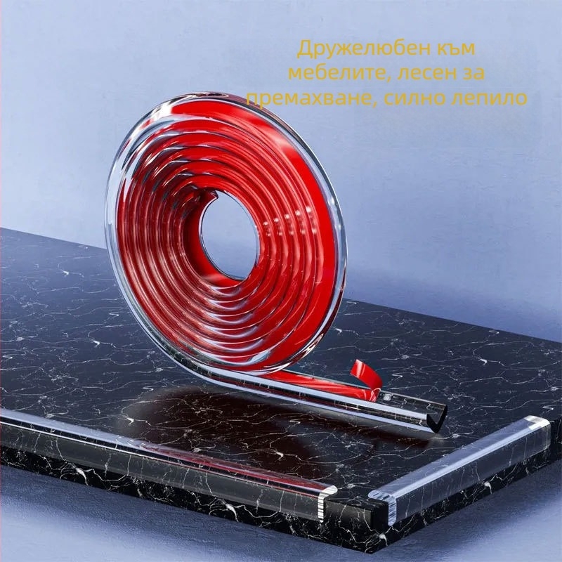 L-образен детски прозрачен предпазител за ръб на маса, мек PVC, против удар, 233 бр в опаковка