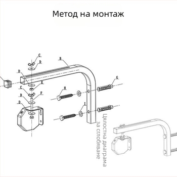 L-образен стенен държач за проекторски екран с нейлонова скоба, товароносим