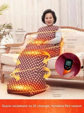 Пантофи с отопляема стелка USB – мъжки домашни обувки, горна част от естествена кожа, Xiang Nuanyi