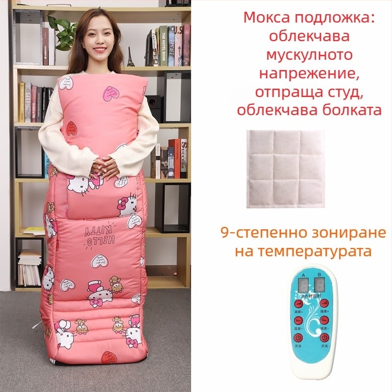 Пантофи с отопляема стелка USB – мъжки домашни обувки, горна част от естествена кожа, Xiang Nuanyi