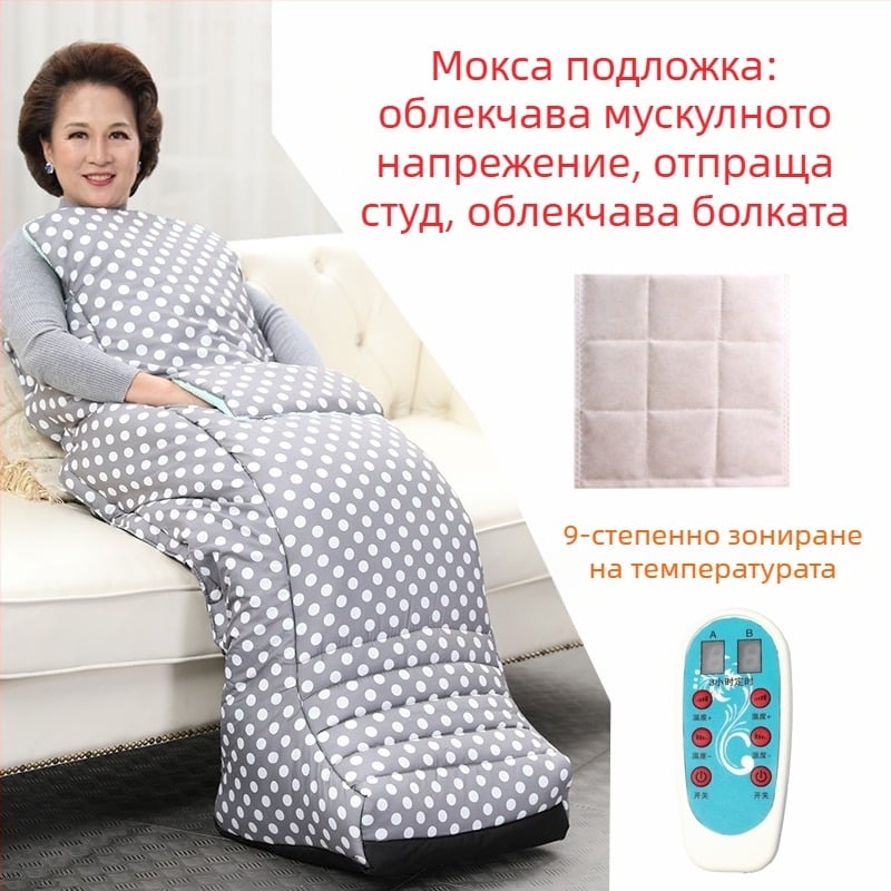 Пантофи с отопляема стелка USB – мъжки домашни обувки, горна част от естествена кожа, Xiang Nuanyi