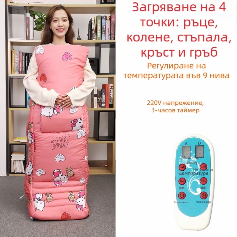 Пантофи с отопляема стелка USB – мъжки домашни обувки, горна част от естествена кожа, Xiang Nuanyi