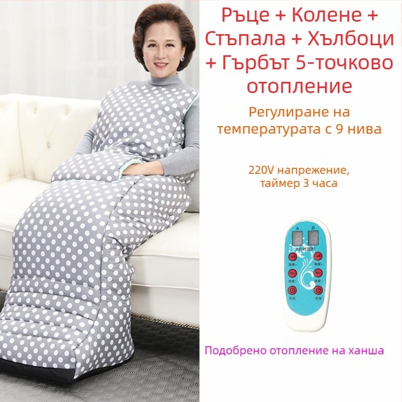 Пантофи с отопляема стелка USB – мъжки домашни обувки, горна част от естествена кожа, Xiang Nuanyi