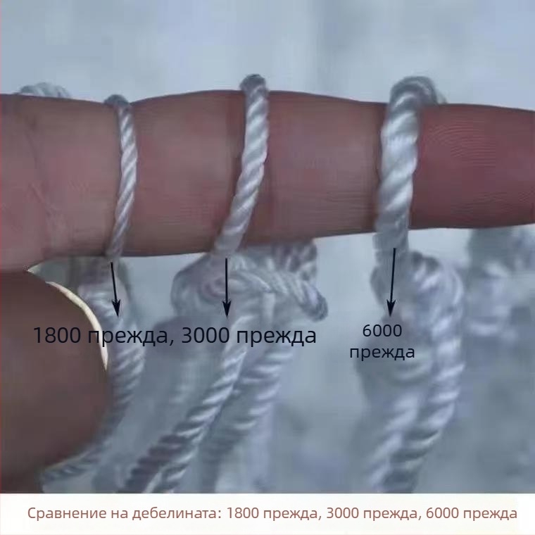 Ръчно плетена найлонова рибарска мрежеста торба – мека към рибата, здрава и издръжлива, с аксесоар към главата на мрежата