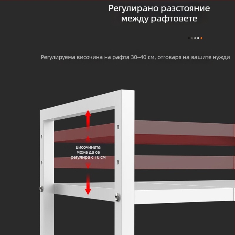 Разтегателна метална кухненска поставка за микровълнова фурна – мултифункционален държач за плот, модел T18 – модерен минималистичен дизайн, подходящ за фурна, оризоварка и фритюрник
