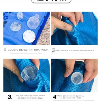 Ледена възглавница с PVC плат и пълнеж от ледени кристали за охлаждане и предпазване от прегряване; универсално приложение, персонализиране.