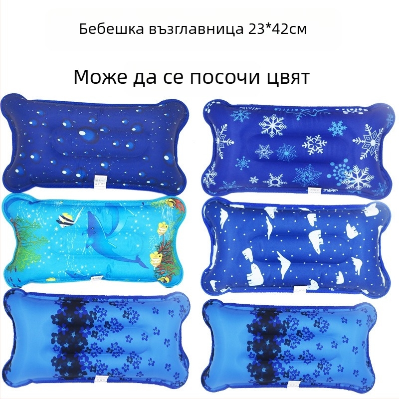 Ледена възглавница с PVC плат и пълнеж от ледени кристали за охлаждане и предпазване от прегряване; универсално приложение, персонализиране.