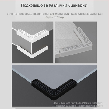 Правоъгълен прозоречен защитен ъгъл, прозрачен, антиударен; Произход: Jieyang, Guangdong