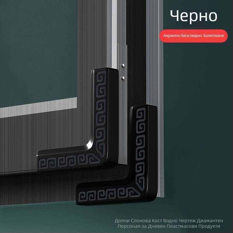 Правоъгълен прозоречен защитен ъгъл, прозрачен, антиударен; Произход: Jieyang, Guangdong