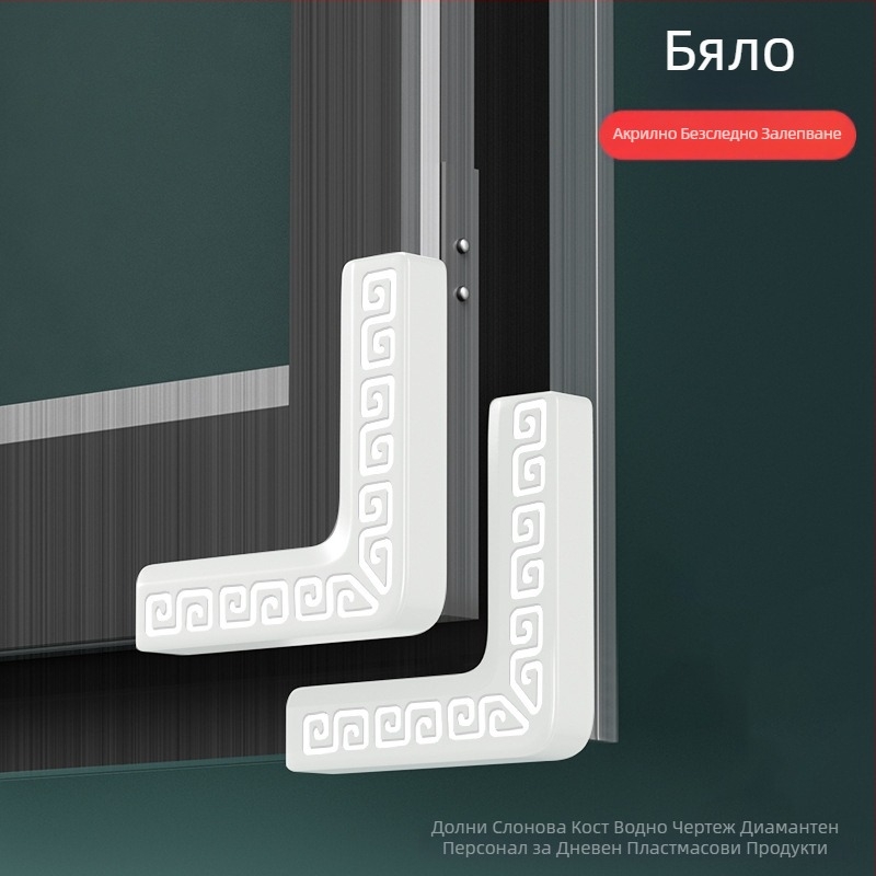 Правоъгълен прозоречен защитен ъгъл, прозрачен, антиударен; Произход: Jieyang, Guangdong