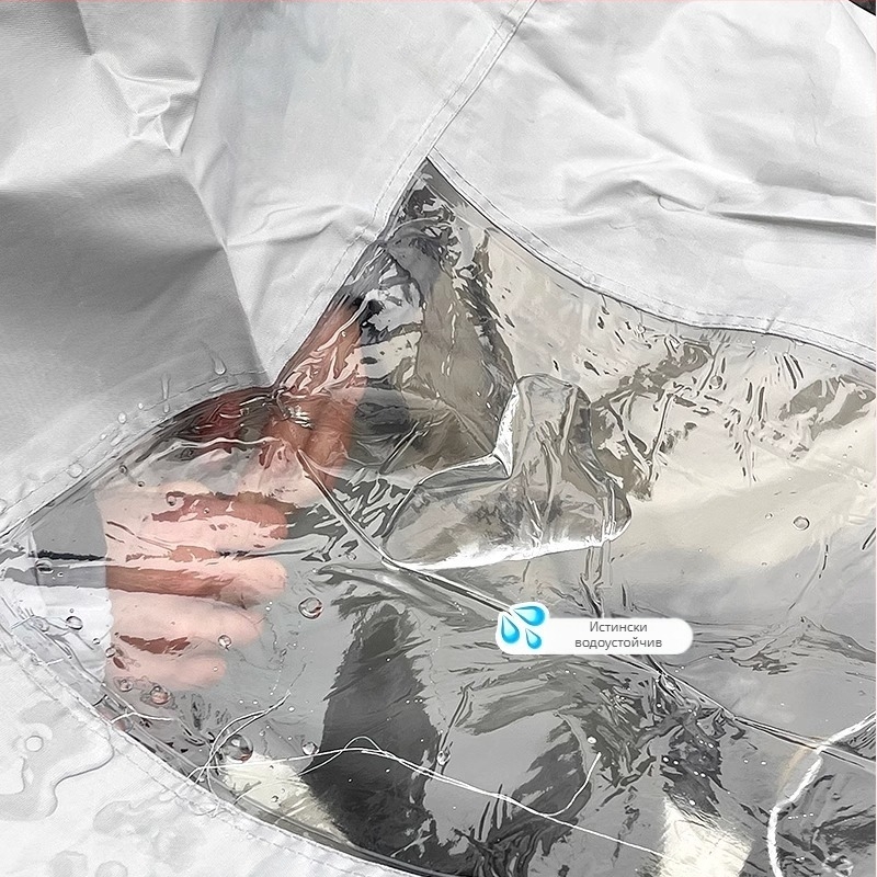 Пончо за дъжд за електрически превозни средства (оксфорд плат; водоустойчив PVC слой; за възрастни; многократно използваем)