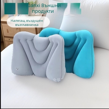 Надуваема лумбална възглавничка за кръста – прес-тип функция, Garden Joy модел 26, 121 г, флокинг материал, универсална употреба