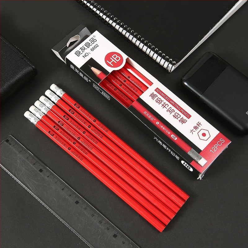 Lylp 12 цветни моливи в подаръчна кутия, HB сърцевина, дървен корпус, за рисуване и боядисване