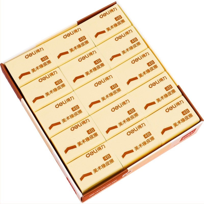 Дели 7535/7534 ластик, правоъгълен, материал: гума/пластмаса, за изкуство и училище