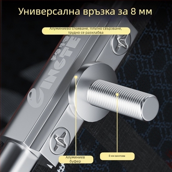 Риболовна мрежова глава от алуминиева сплав, диаметър на отвора на мрежата 35 мм, дълбочина на мрежата 26 см, фина мрежа, не се свива
