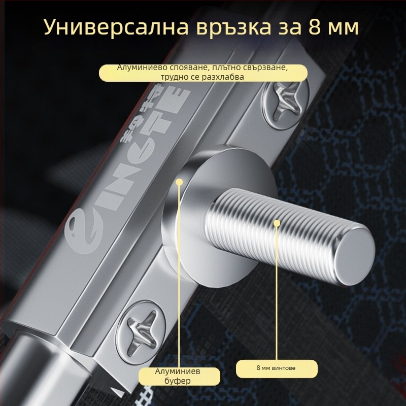 Риболовна мрежова глава от алуминиева сплав, диаметър на отвора на мрежата 35 мм, дълбочина на мрежата 26 см, фина мрежа, не се свива
