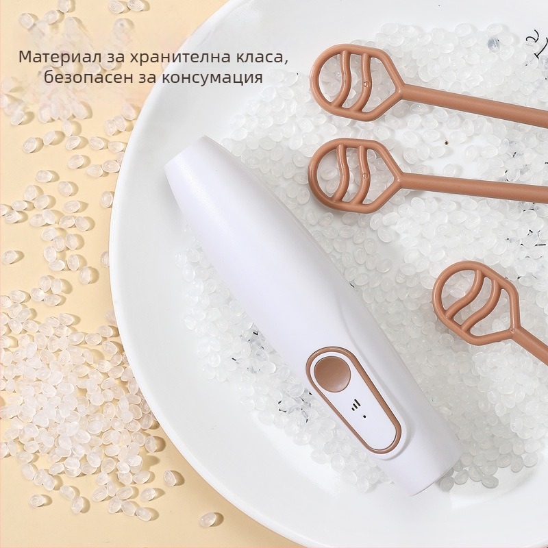 Ръчен безжичен електрически миксер за мляко на прах и какаово на прах, фино разбиване, компактен и преносим, PP материал, персонализиране