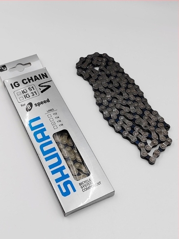 Shunan 8-скоростна велосипедна верига, 116 звена, стомана