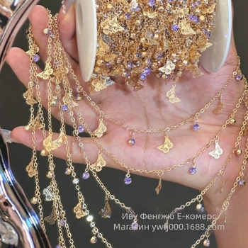 DIY верига за бижута — метал, електроплатиране, Произход: Yiwu, Тип: верига, есен 2025