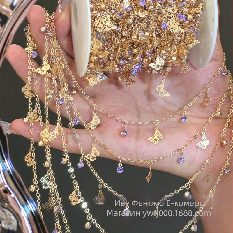 DIY верига за бижута — метал, електроплатиране, Произход: Yiwu, Тип: верига, есен 2025