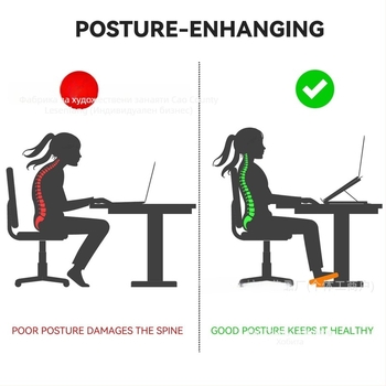 Дървена подложка за крака под бюрото, регулируема, несгъваема, многофункционална