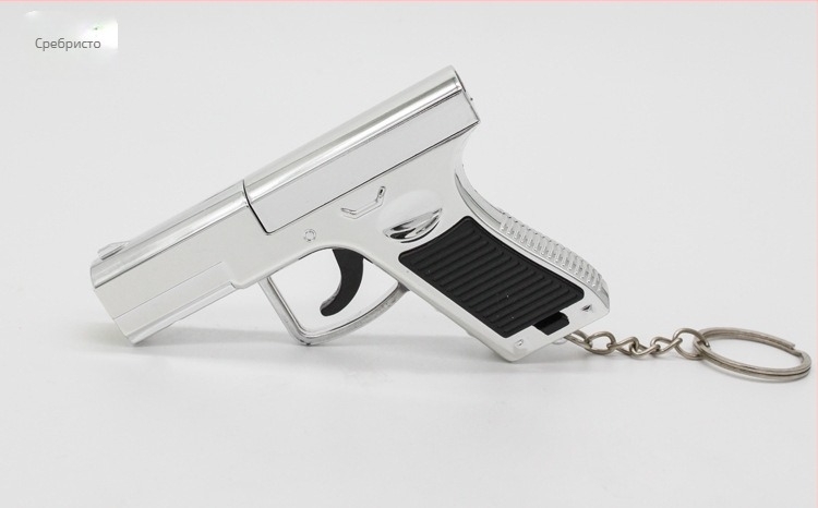 Мини лазерен указател в стил пистолет с COB фенер, 3W, захранван с батерия и ръчно натискане, обхват до 50 м