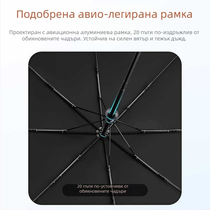 Детски чадър с антиотскок, Nano супер водоотблъскваща материя, 12-ребрен силиконов каркас, алуминиева дръжка