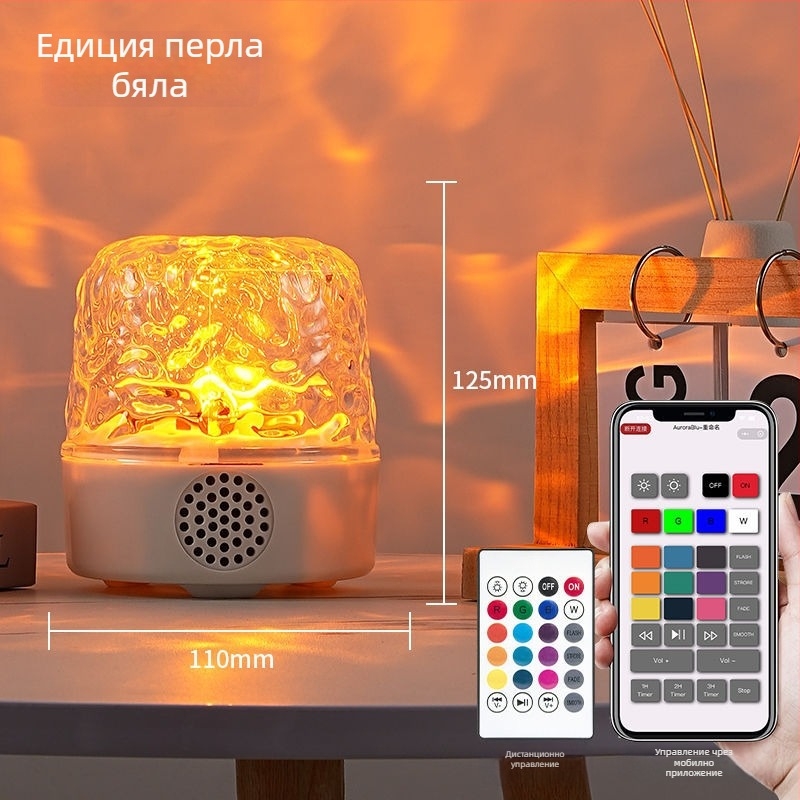 Bluetooth мини колонка със прожекция на звездното небе и вградена батерия (Bluetooth 5.0, 5W, 2000–4000mAh, 100Hz–20kHz, SNR ≥70dB)