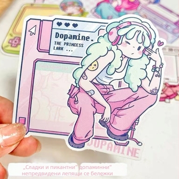 Лепящи бележки Princess Lark Notes – мил стил, хартия обикновена, печат, Ruby