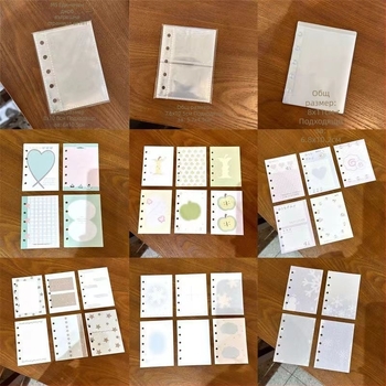 A5 планер с пет пръстени, вътрешни страници и разделителна карта вътре