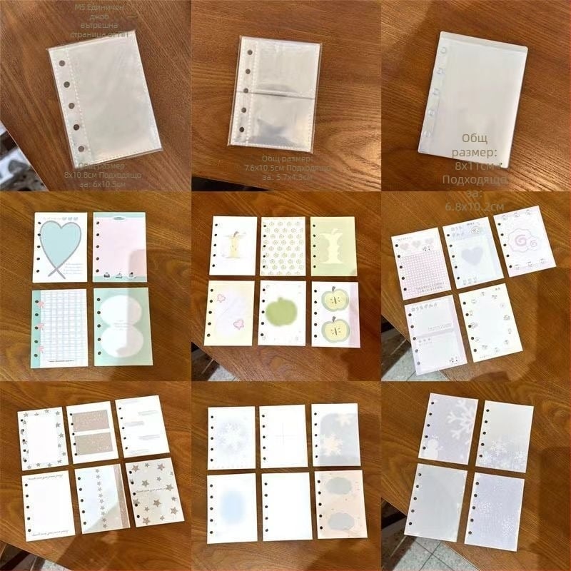 A5 планер с пет пръстени, вътрешни страници и разделителна карта вътре