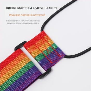 Ленти за багаж и фиксиращи ленти за раница и куфар — еластична полипропиленова лента, лека, износоустойчива, разширява капацитета, противоразрезна, с дизайн на ивици