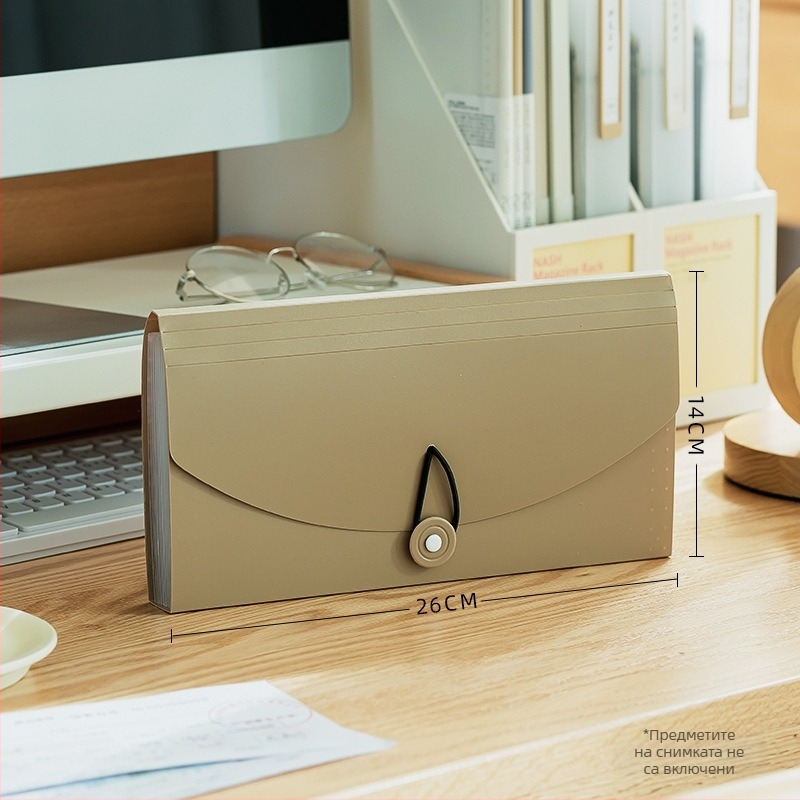 PP аккордеонен органайзер за документи с етикет, 13 джоба, модел SD-N251