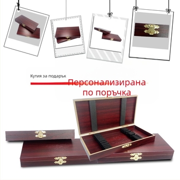 Дървена кутия за опаковка на инструменти за почистване на ушите, ръчно изработена PVC дървена кутия, готова за употреба опаковка