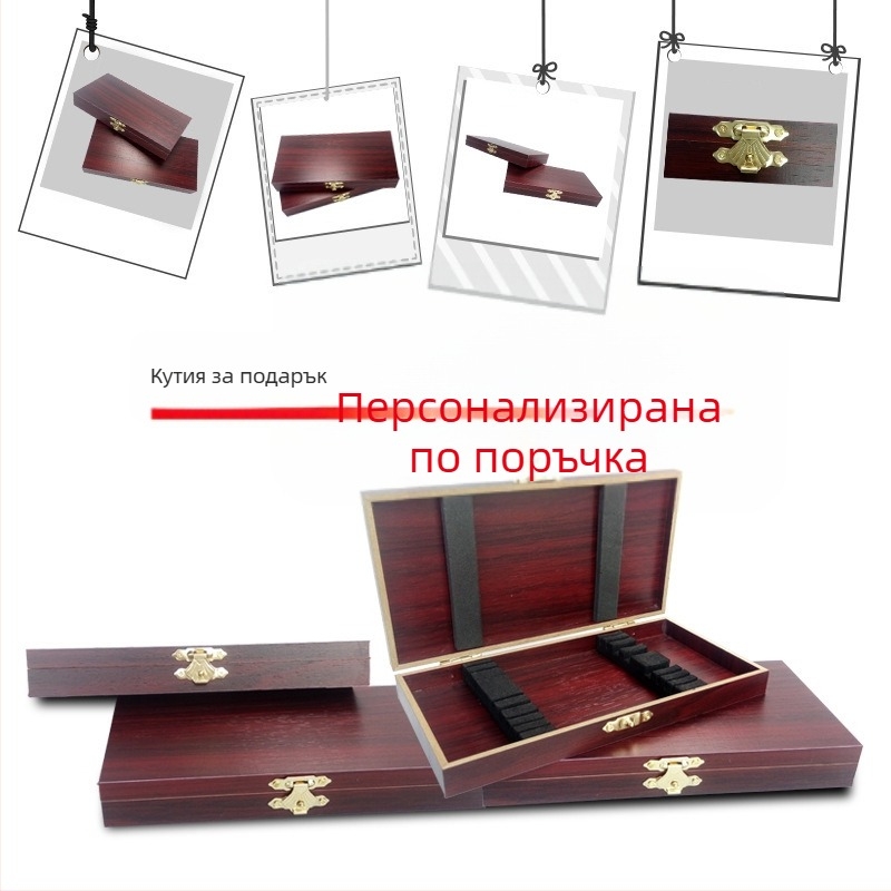 Дървена кутия за опаковка на инструменти за почистване на ушите, ръчно изработена PVC дървена кутия, готова за употреба опаковка