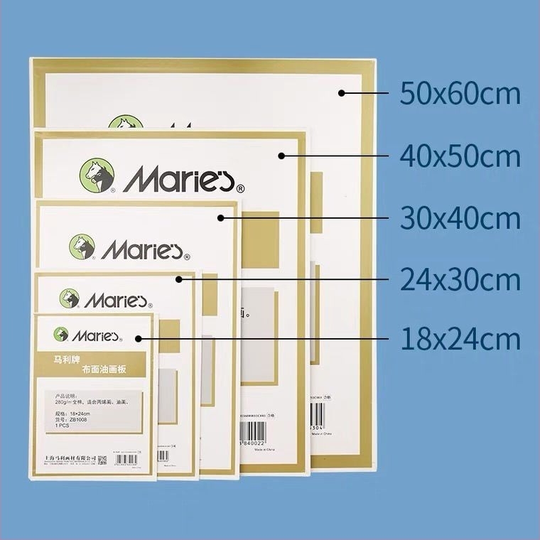 Дъска за рисуване върху платно за масло и акрил – памучен плат 280 g/m², квадратна, тънка и преносима
