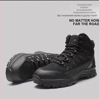 Зимни снегоботи с подплата от флис, дебела изолация, горна част от микрофибър TPU кожа, антиплъзгаща гумена подметка, средна височина ботуша