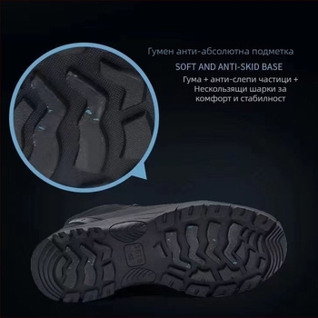 Зимни снегоботи с подплата от флис, дебела изолация, горна част от микрофибър TPU кожа, антиплъзгаща гумена подметка, средна височина ботуша