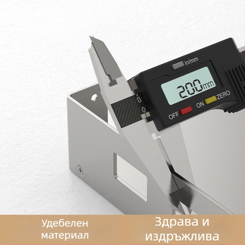 Mu Jue MJ-6899 Неръждаема стомана Стенен кухненски рафт за съхранение за микровълнова печка, фурна и уред за готвене на ориз