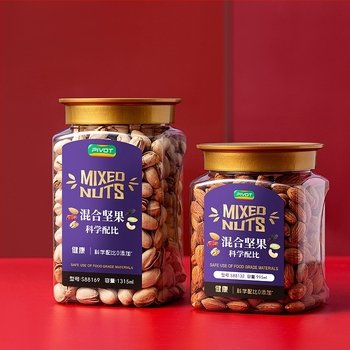 PETplastмасова бутилка за храна с широко гърло и завинтващ се капак, модел SY8599