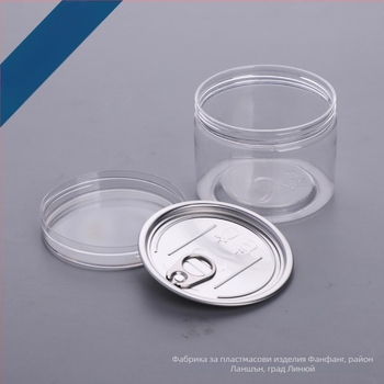 PET прозрачен опаковъчен контейнер NK-8565 от Fragrant за сушени плодове, бонбони, чай и мед; капачета: кристално, алуминиево и други покрития