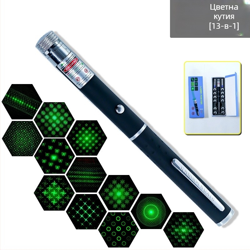 Hongguang лазерен указател, алуминиева конструкция, батерия AA, възможност за печат на лого