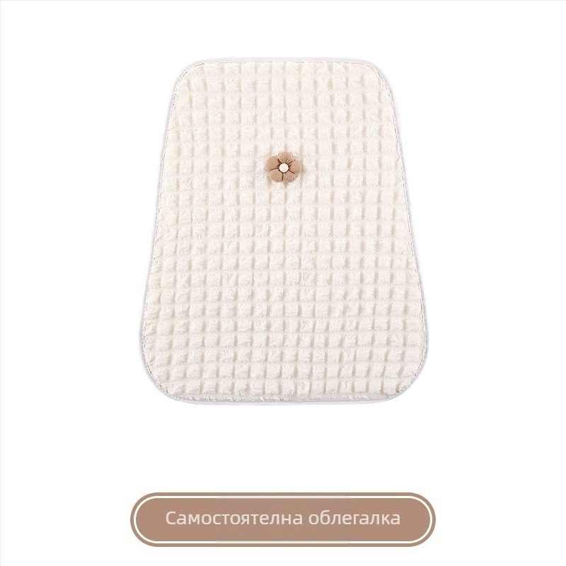 Автомобилна седалкова подложка, универсална за четири сезона, пухеста повърхност, пълнеж от синтетично влакно, за задната седалка, в едно парче