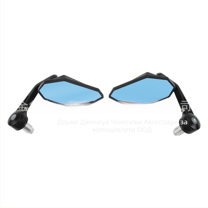 Мотоциклетно задно огледало - RM112, универсално съвместимо, квадратно огледало, регулируем извит прът