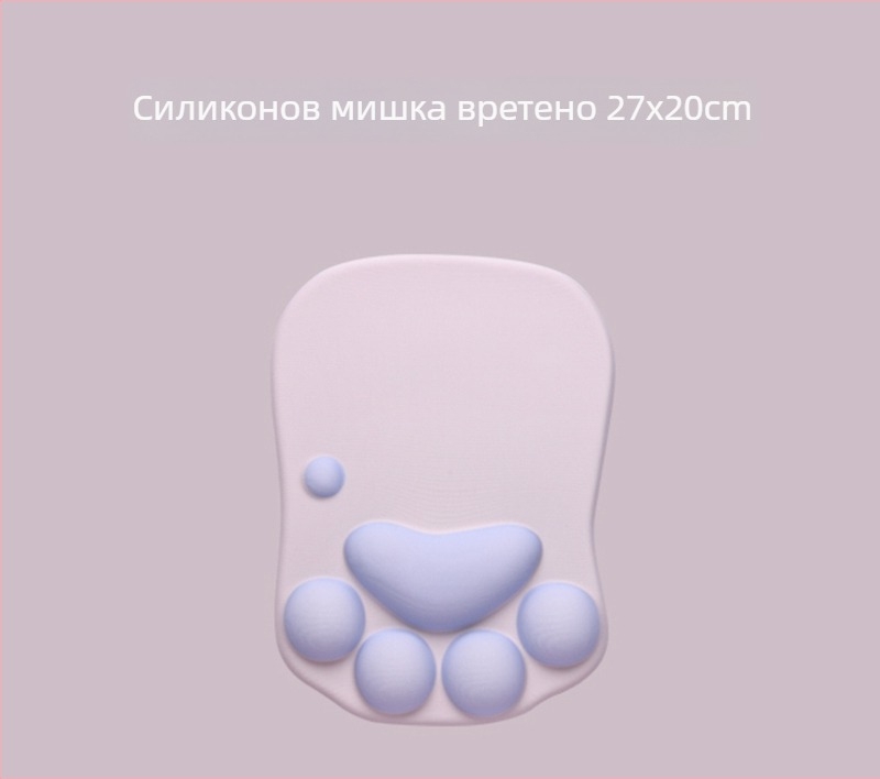 Подложка за китка с котешка лапа, от плат, едностранна, с лента за китката, модел MZ-X5S4