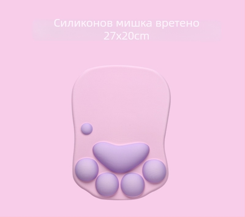 Подложка за китка с котешка лапа, от плат, едностранна, с лента за китката, модел MZ-X5S4