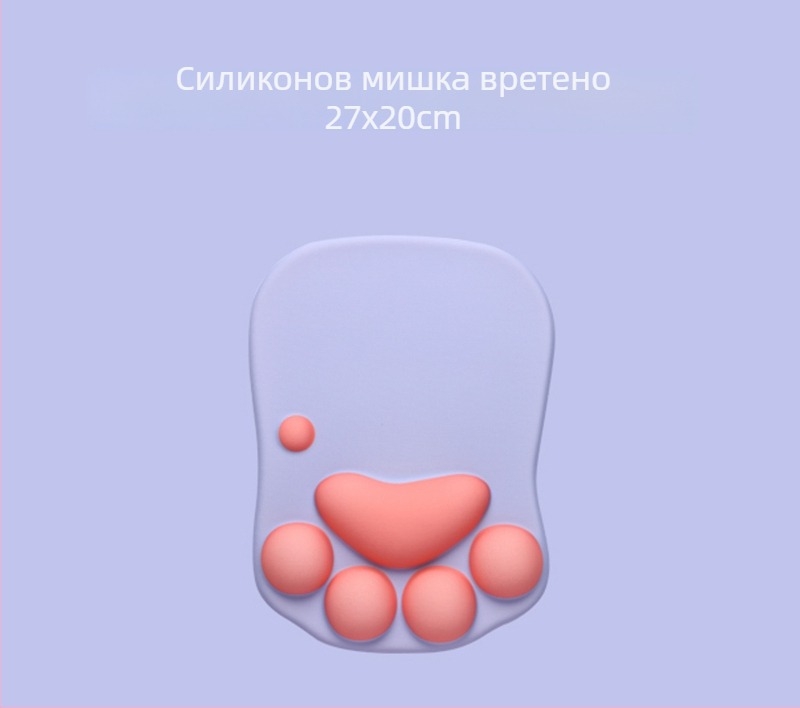 Подложка за китка с котешка лапа, от плат, едностранна, с лента за китката, модел MZ-X5S4